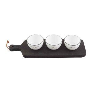 Paulownia Wine Board & Bowl Set